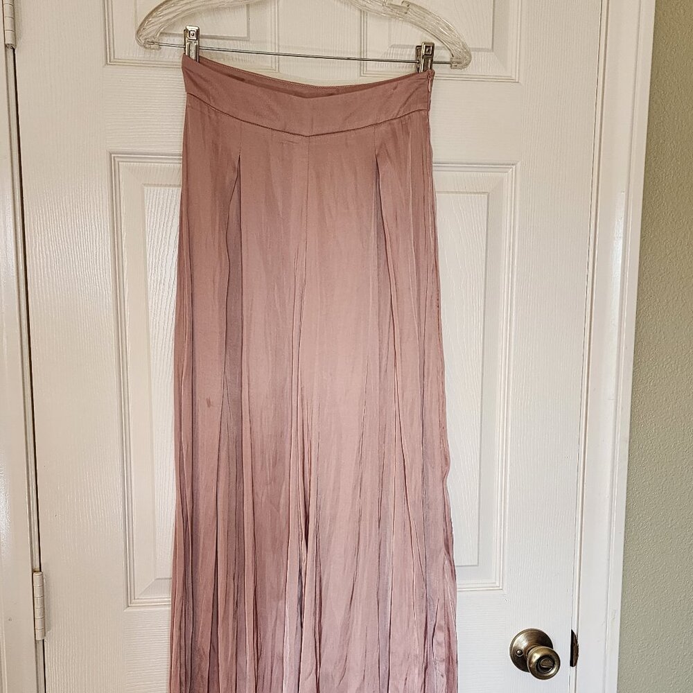 NWT Deluc High Sheen Wide Leg Pants